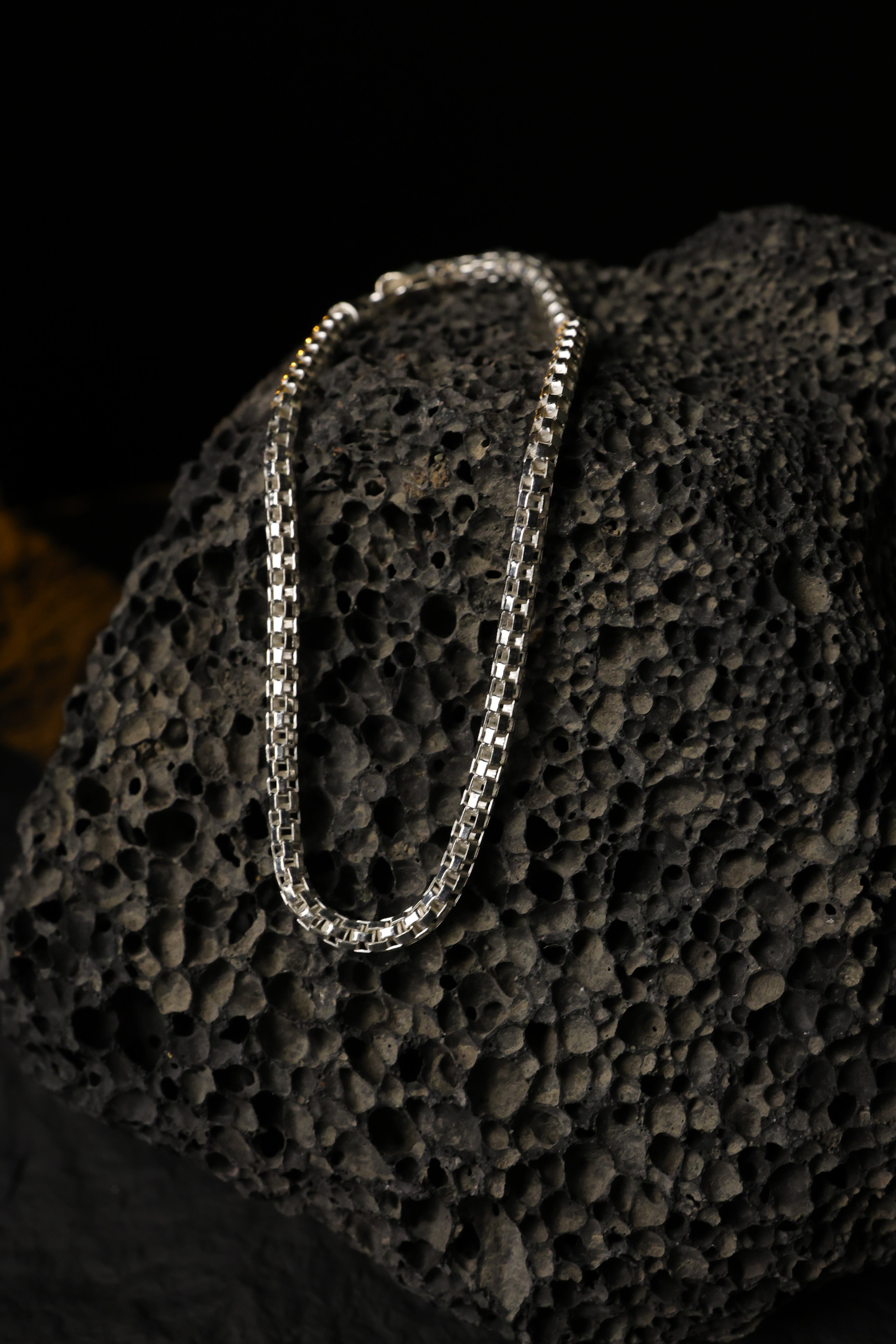 Prism 方盒手鏈 — 925純銀男士手環 | Luomo Silver Jewelry
