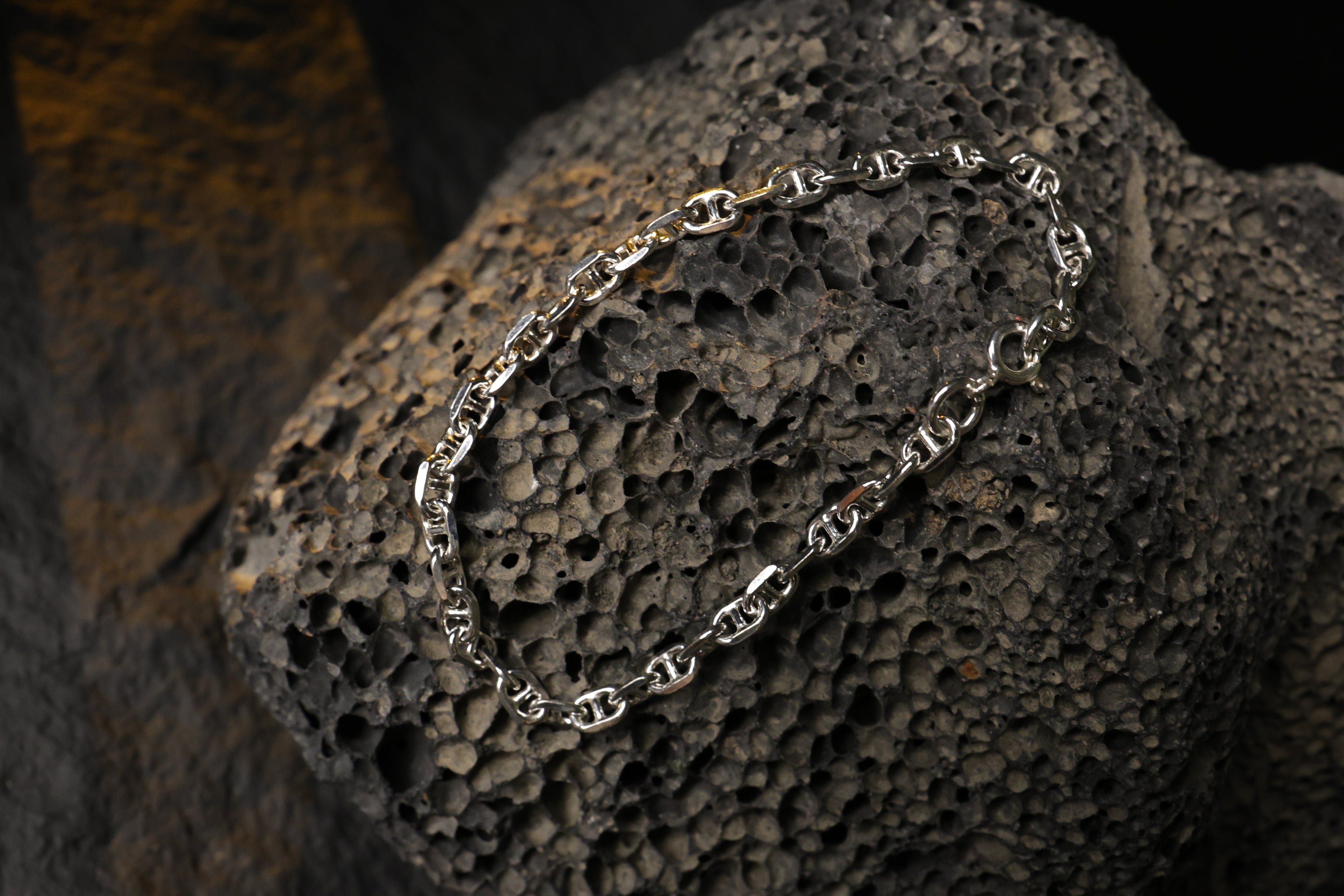 Axis 結構鏈手環 — 925純銀男士手環 | Luomo Silver Jewelry